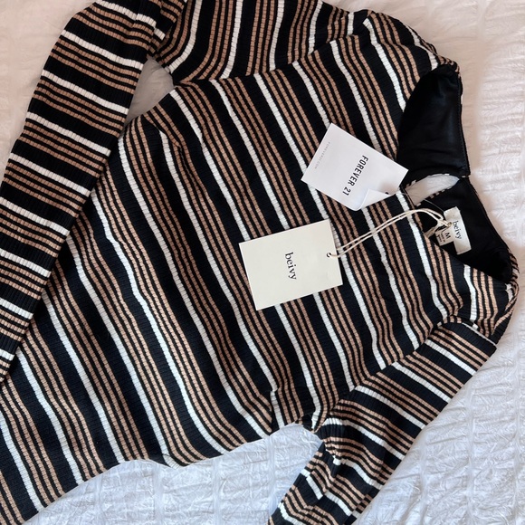 Forever 21 Beivy Striped Long Sleeved Dress Size M BNWT - Picture 5 of 7